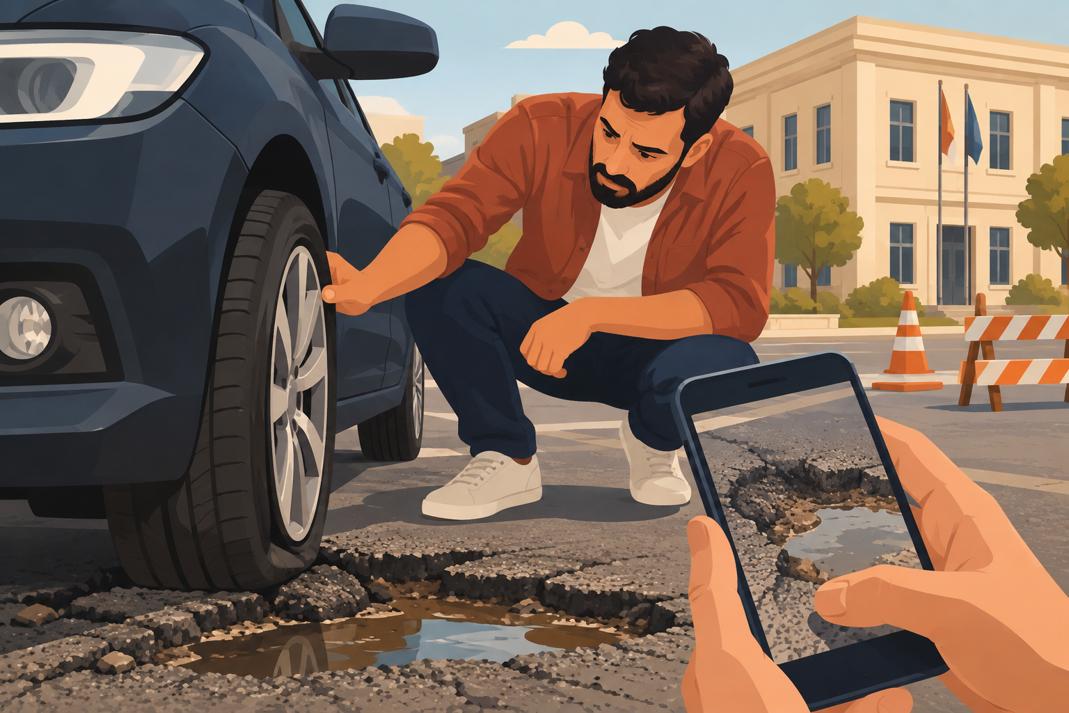 Estraguei o carro em um buraco na rua: a prefeitura tem que pagar o conserto?
