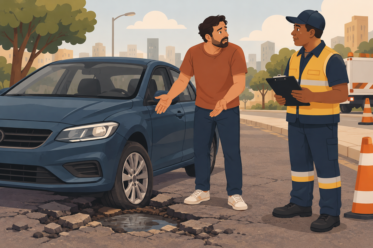 Meu carro caiu em um buraco na rua: posso cobrar o conserto da prefeitura?