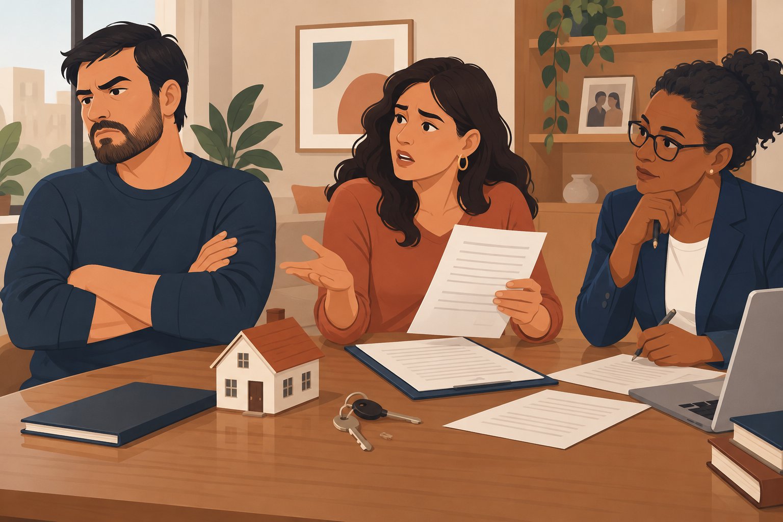 Meu marido não aceita o divórcio: preciso da assinatura dele e como ficam os bens?